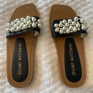 Stuart weitzman Goldie slide size 9 1/2